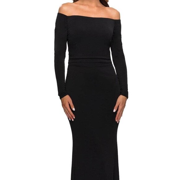 La Femme Dresses & Skirts - NWT La Femme 28054SC Jersey Mother of the Bride Dress Black Size 14